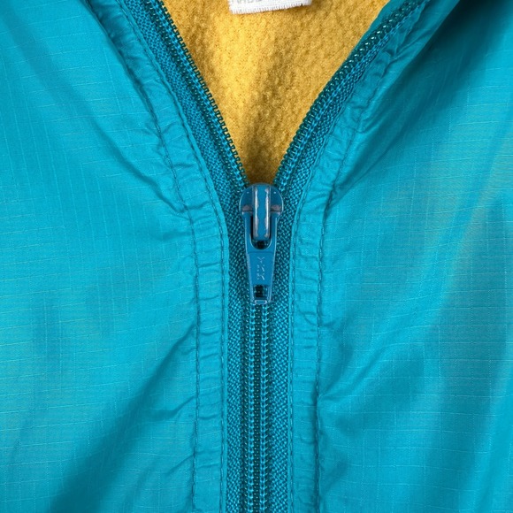 Vintage Lands End Womens M Squall Jacket Retro Teal Blue Made in U.S.A. - Picture 6 of 15